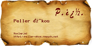 Peller Ákos névjegykártya